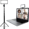 Lume Cube Broadcast Lighting Kit | Live Streaming, Video Conferencing, Remote Working, Zoom Webcam | Lighting Accessory for Laptop, Adjustable Brightness and Color Temperature, Computer Mount Included